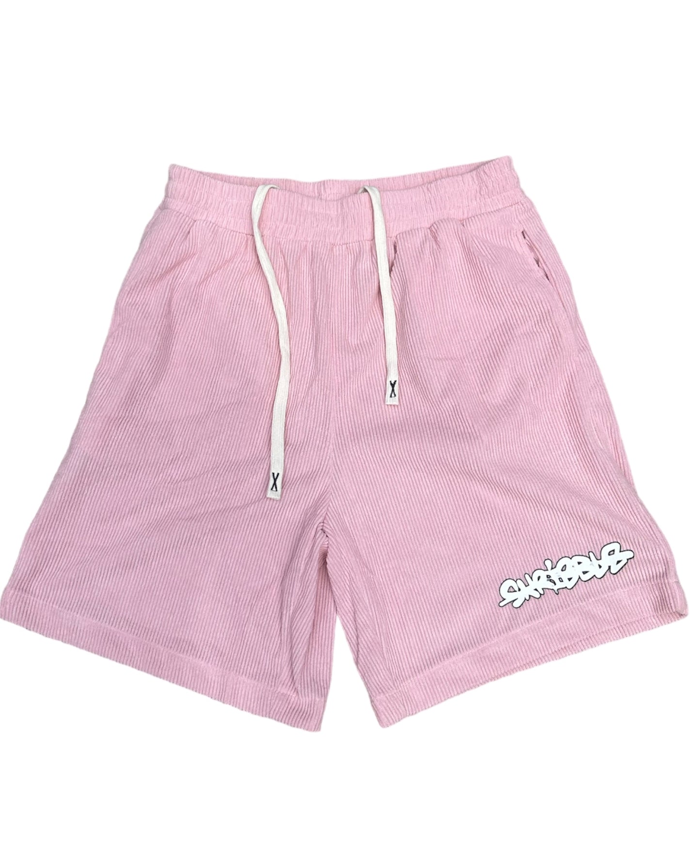 Pink! Pleated Skribble Shorts